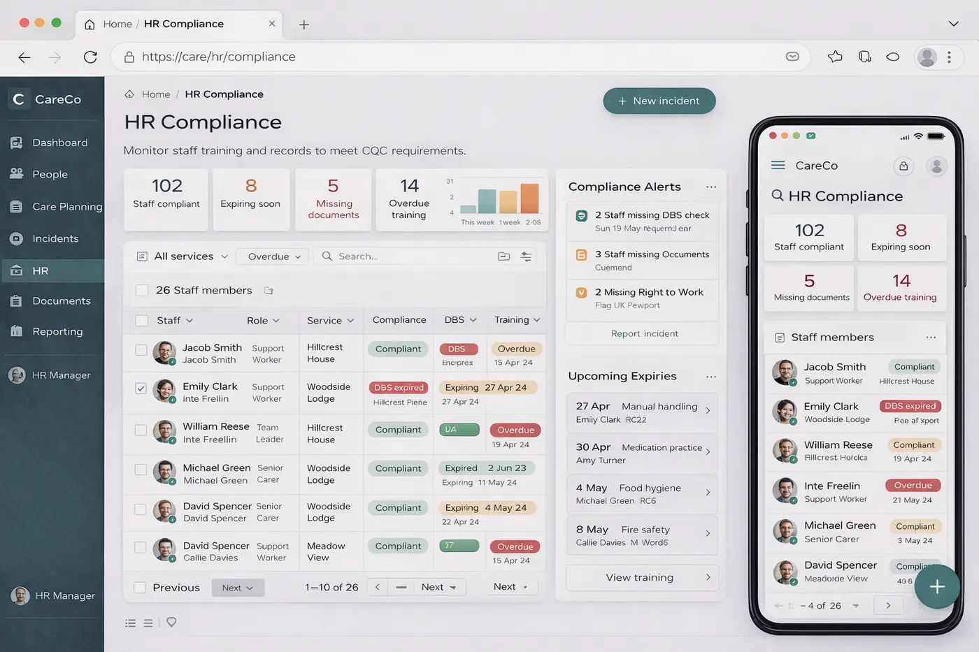 Training and HR screenshot