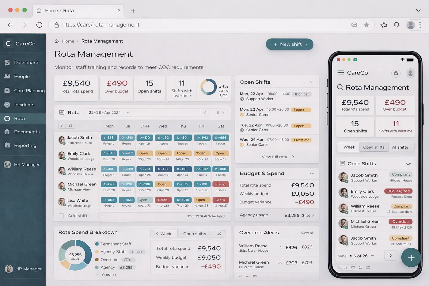 Rota and shifts screenshot